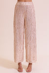 Razzle Dazzle Fringe Sequin Pants - Champagne