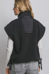 Teddy Sherpa Oversized Vest - Black