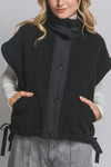 Teddy Sherpa Oversized Vest - Black