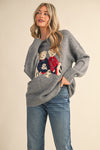Teddy Bear Crewneck Sweater - H. Grey