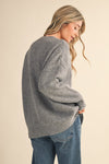 Teddy Bear Crewneck Sweater - H. Grey