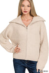 Olivia Zip Front Sweater Jacket