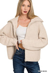 Olivia Zip Front Sweater Jacket